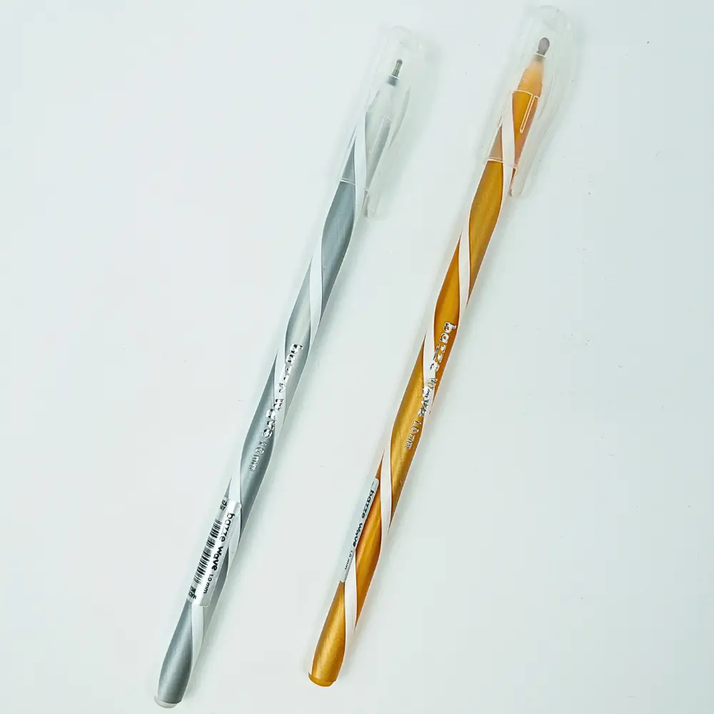 Caneta Esferográfica Wave Bazze Ouro e Prata 1.0mm