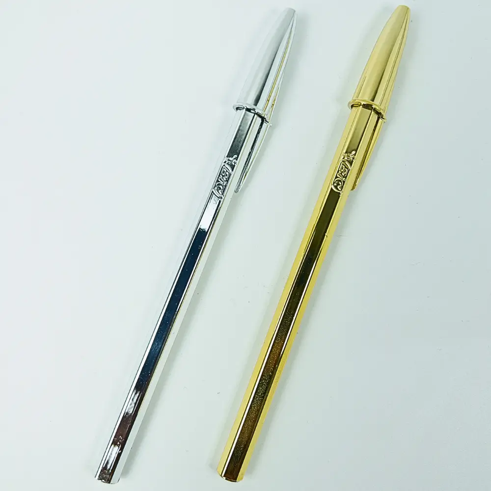 Caneta Esferográfica BIC Celebration PRATA | OURO 1.0 mm Sextavada