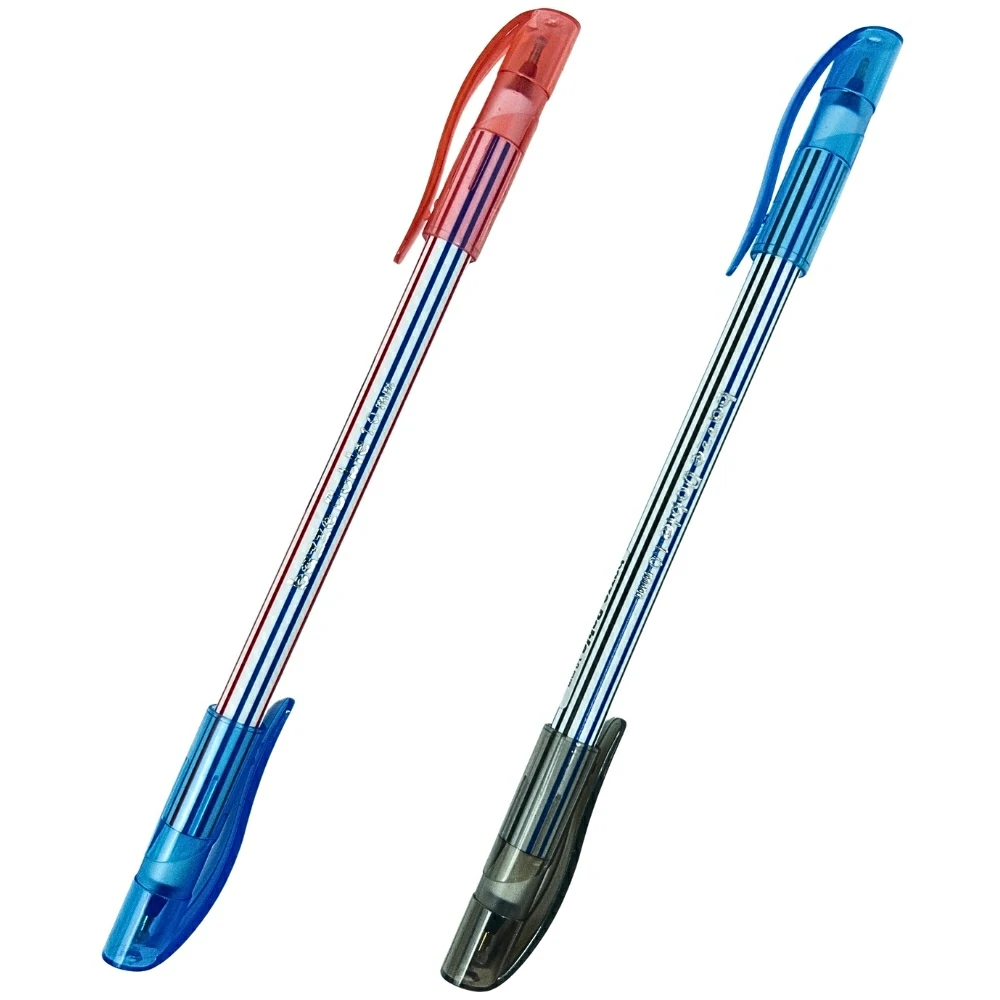 Caneta Esf. Doble Bazze Azul/Vermelha ou Azul/Preta 1.0mm