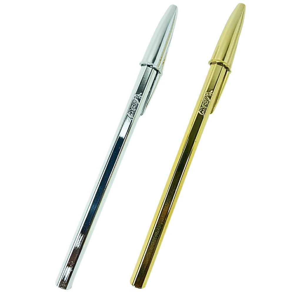 Caneta Esf. BIC Celebration PRATA | OURO 1.0 mm Sextavada