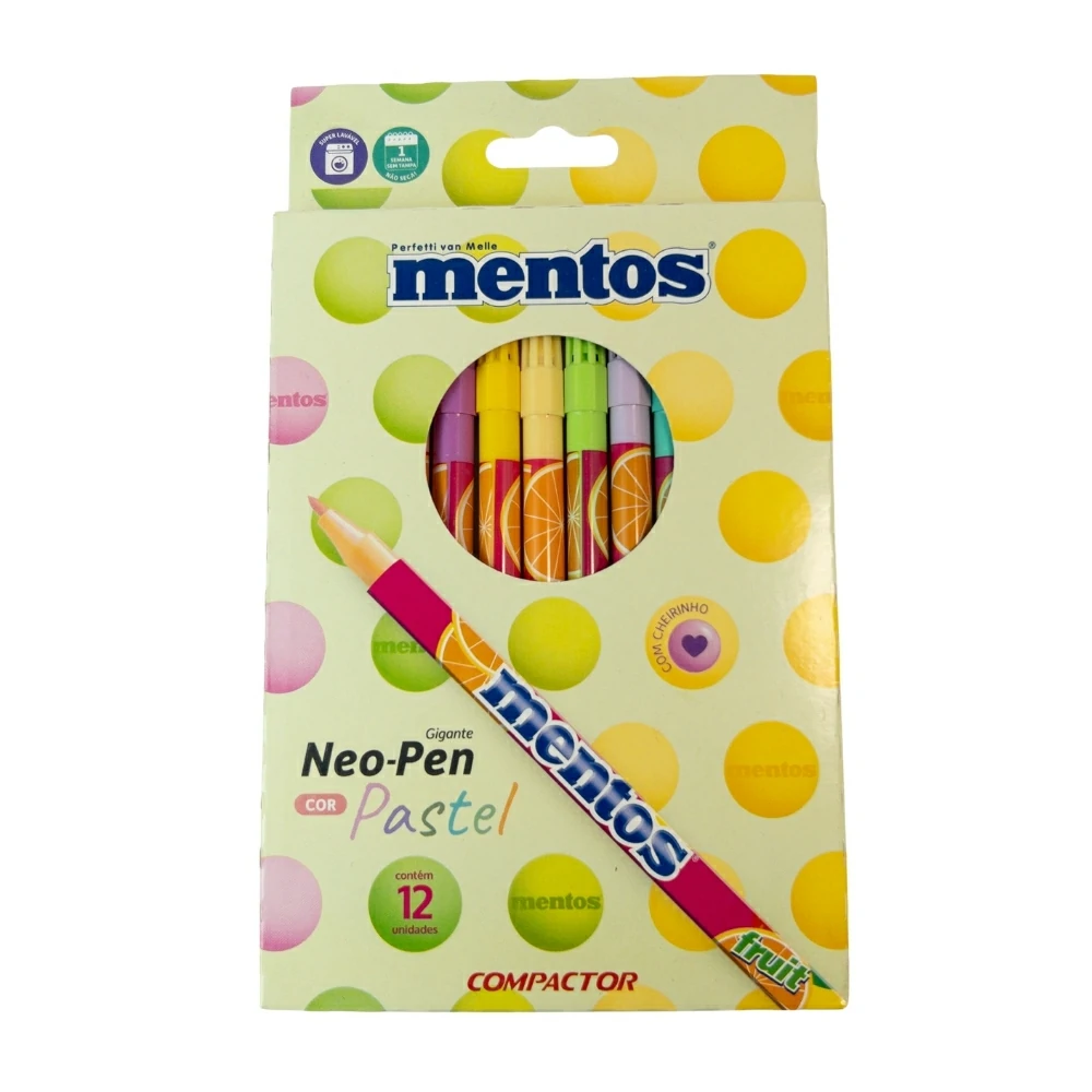 Canetinha Mentos Neo-Pen Pastel COMPACTOR