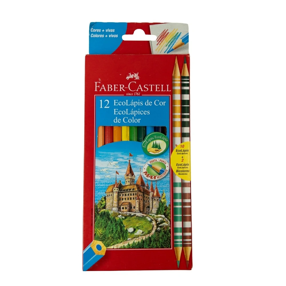 Lápis de Cor Faber-Castell EcoLápis 12 Cores
