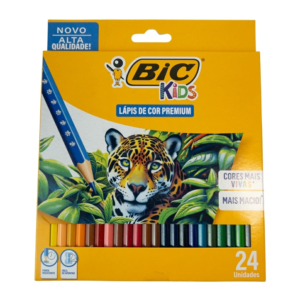Lápis de Cor PREMIUM BIC Kids 24 Cores