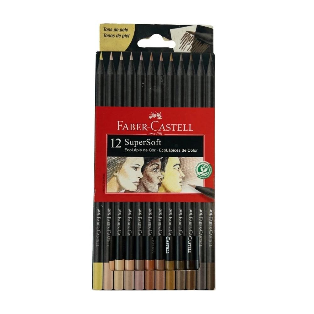Lápis de Cor Faber-Castell SUPERSOFT 12 Cores