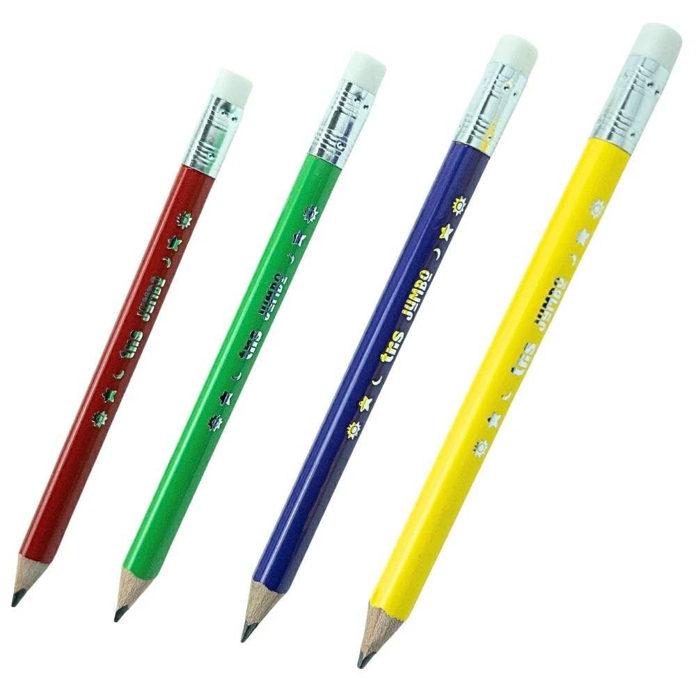 Lápis Grafite Jumbo com Borracha TRIS Triangular