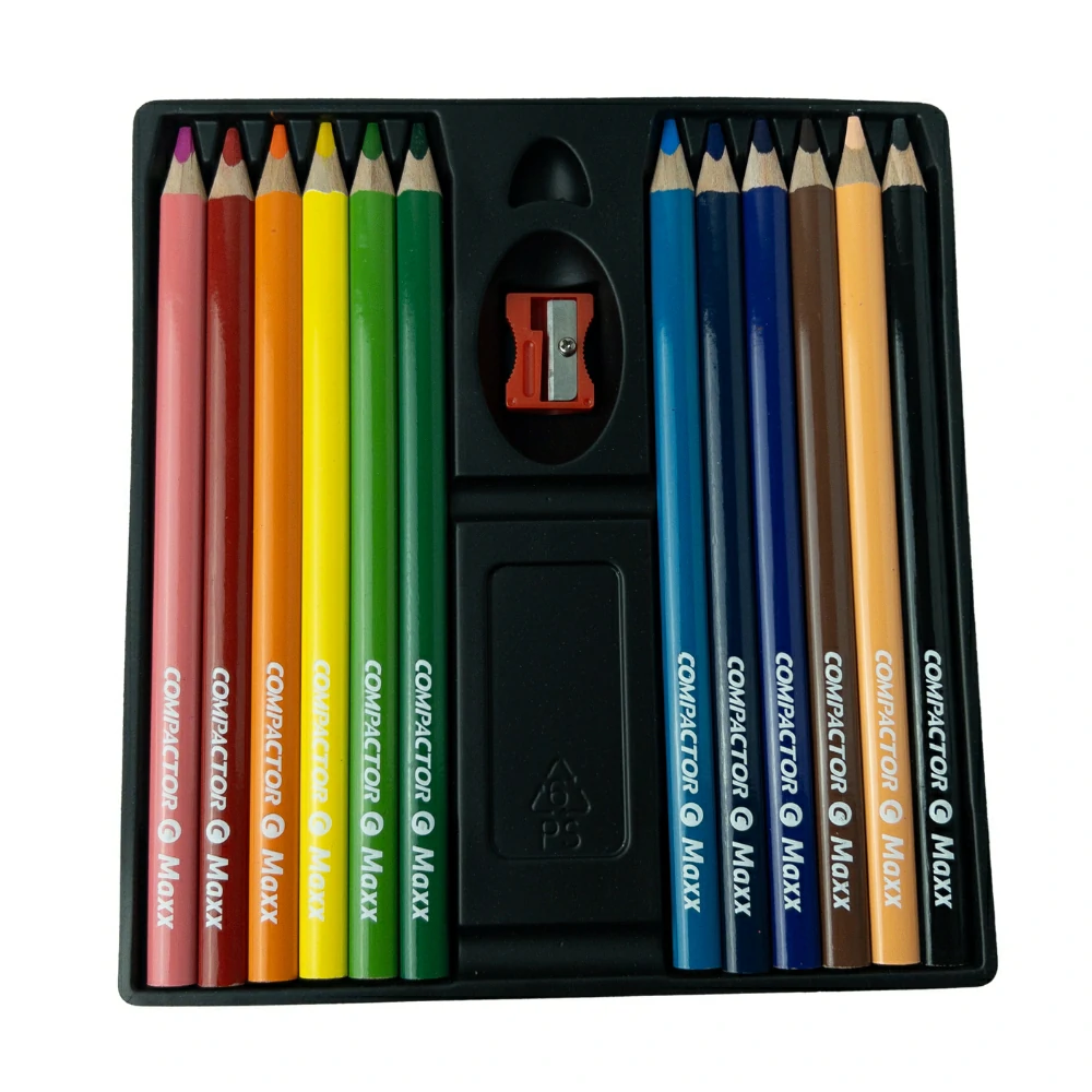 Lápis de Cor Maxx COMPACTOR 12 Cores