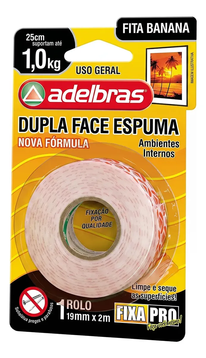 Fita Adesiva Dupla Face com Espuma
